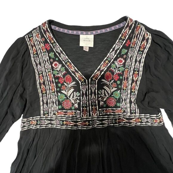 KNOX Rose Bohemian Embroidered Peasant Blouse small - Picture 2 of 14